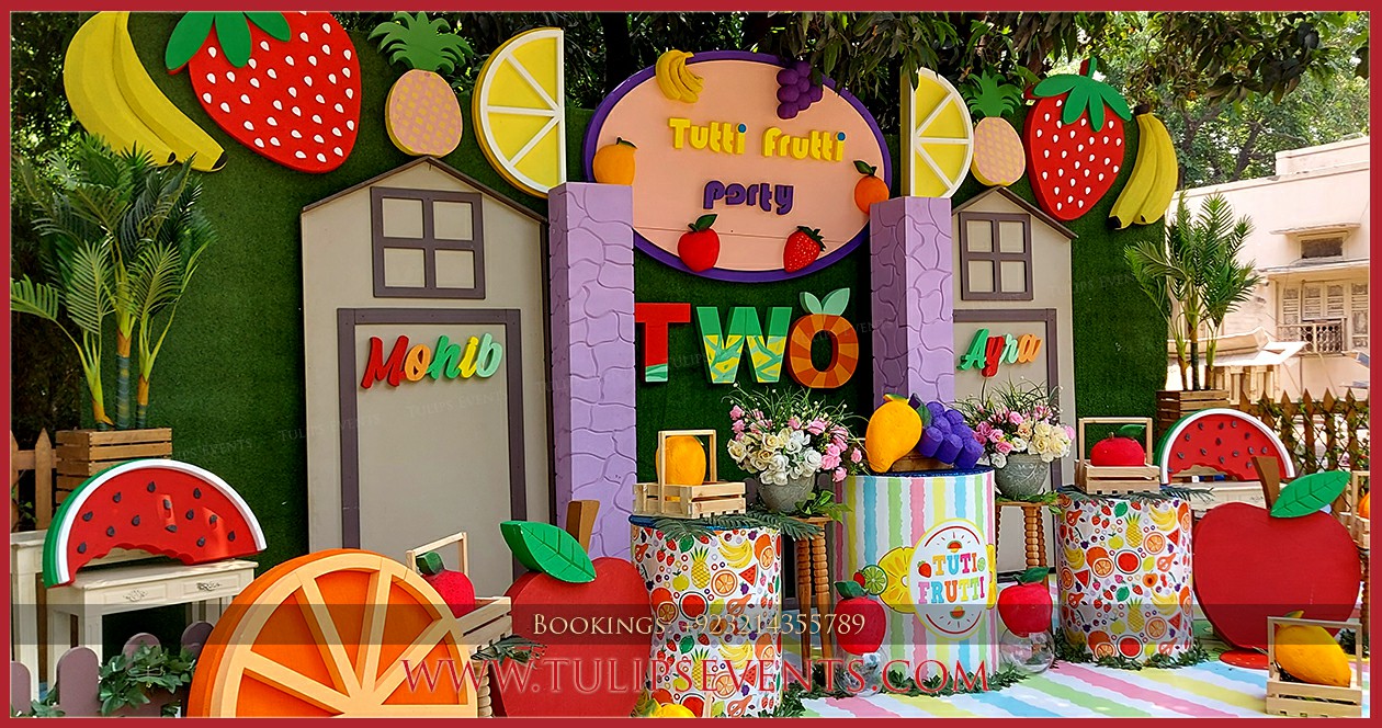 tutti frutti theme birthday party decor ideas in Pakistan (7)